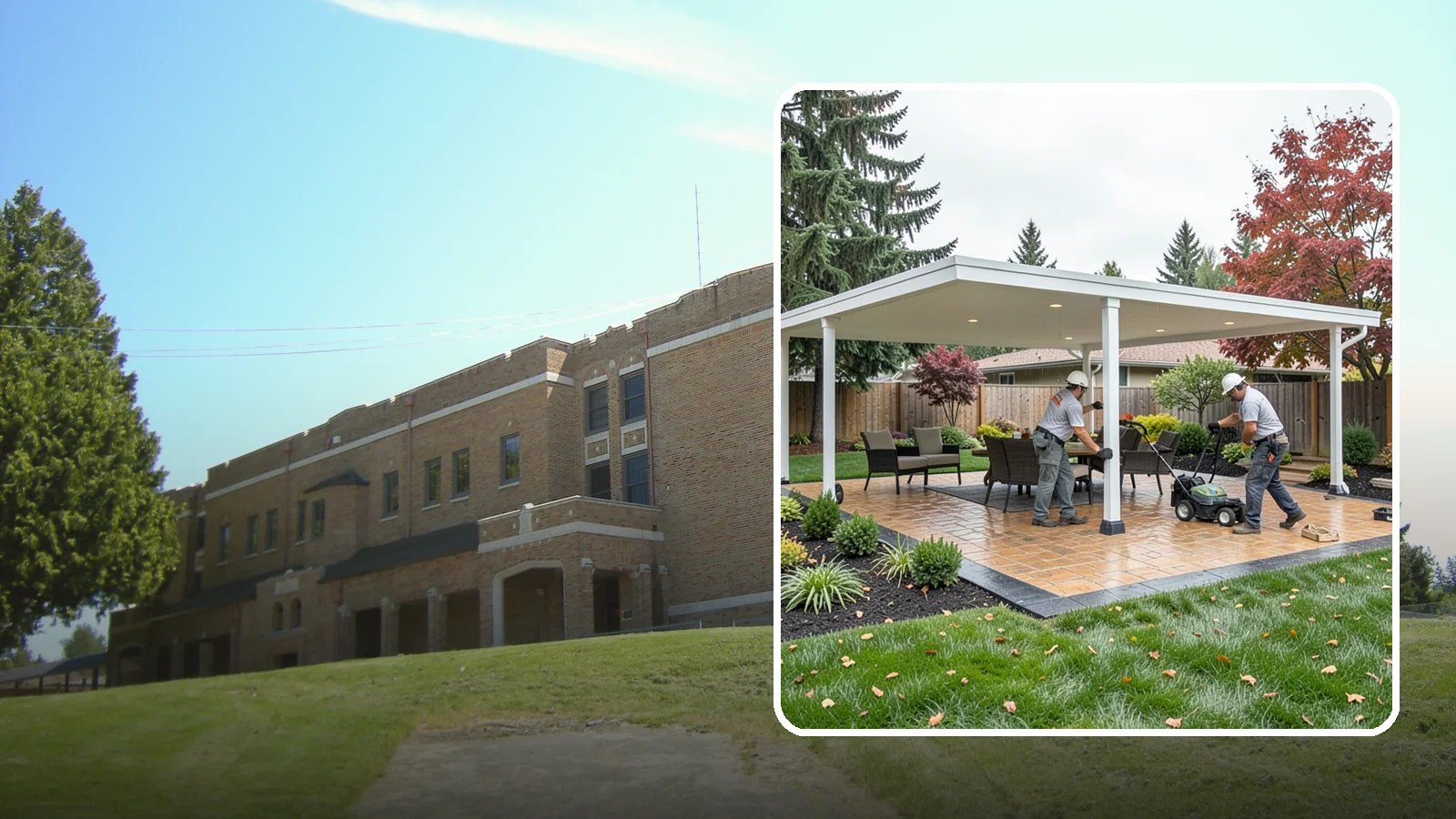 Patio Cover Installation in Maple Valley, King County, WA - Solid and louvered patio covers that make your outdoor space usable rain or shine, year-round.