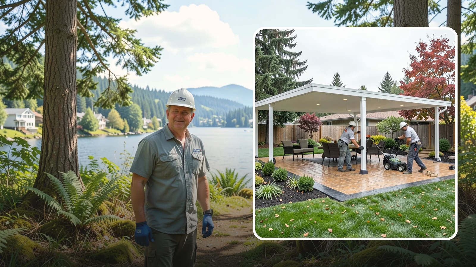 Patio Cover Installation in Milton, King County, WA - Solid and louvered patio covers that make your outdoor space usable rain or shine, year-round.