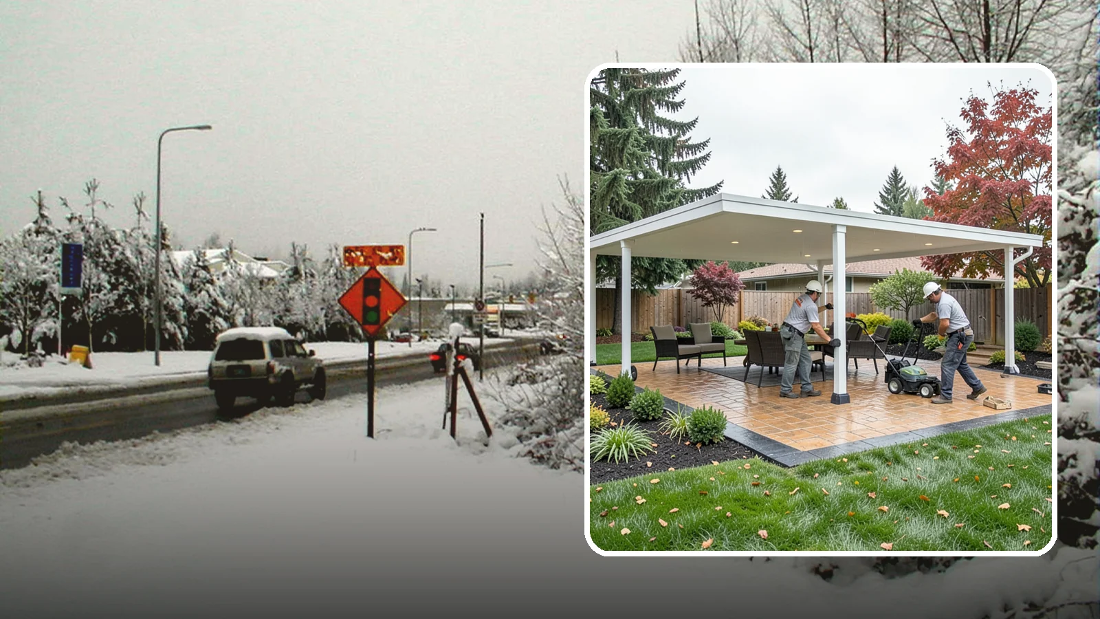 Patio Cover Installation in Newcastle, King County, WA - Solid and louvered patio covers that make your outdoor space usable rain or shine, year-round.