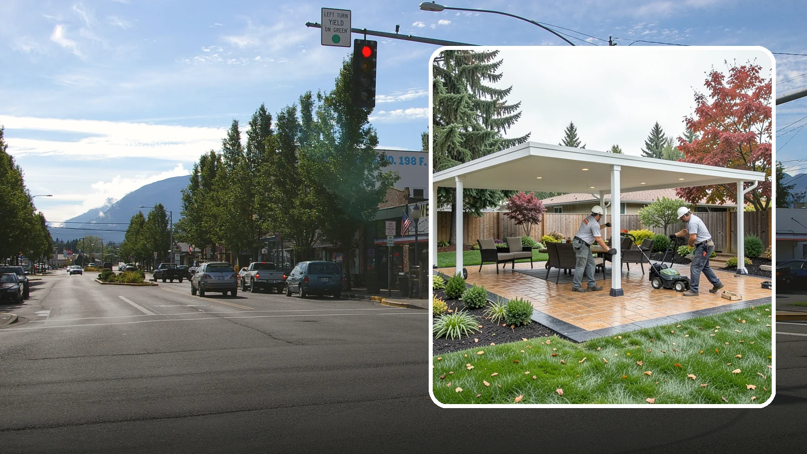 Patio Cover Installation in North Bend, King County, WA - Solid and louvered patio covers that make your outdoor space usable rain or shine, year-round.