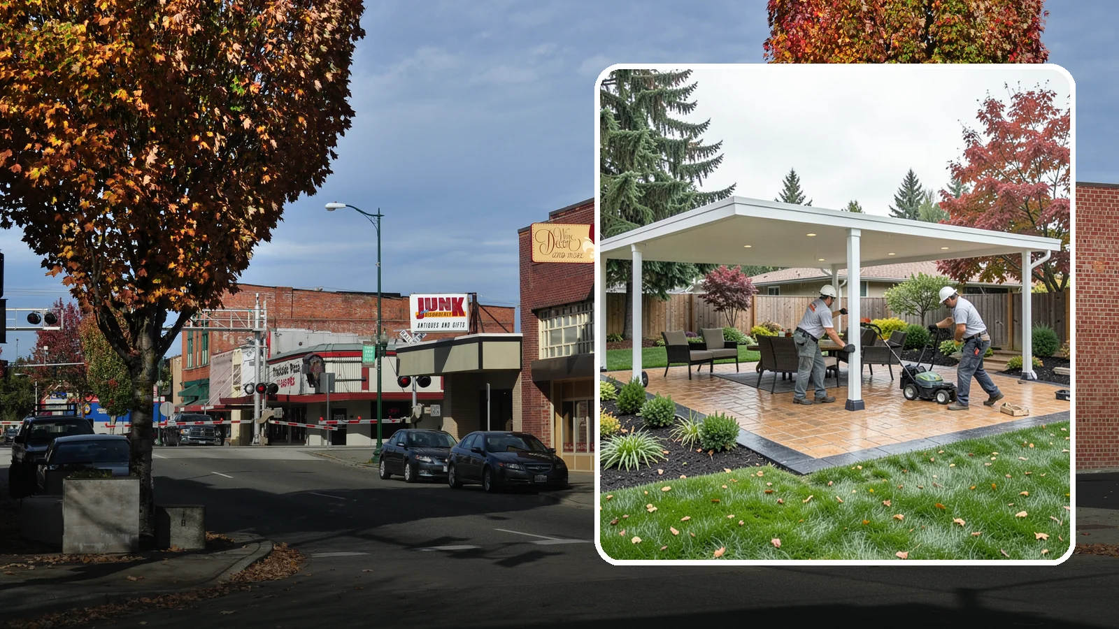 Patio Cover Installation in Puyallup, Pierce County, WA - Solid and louvered patio covers that make your outdoor space usable rain or shine, year-round.