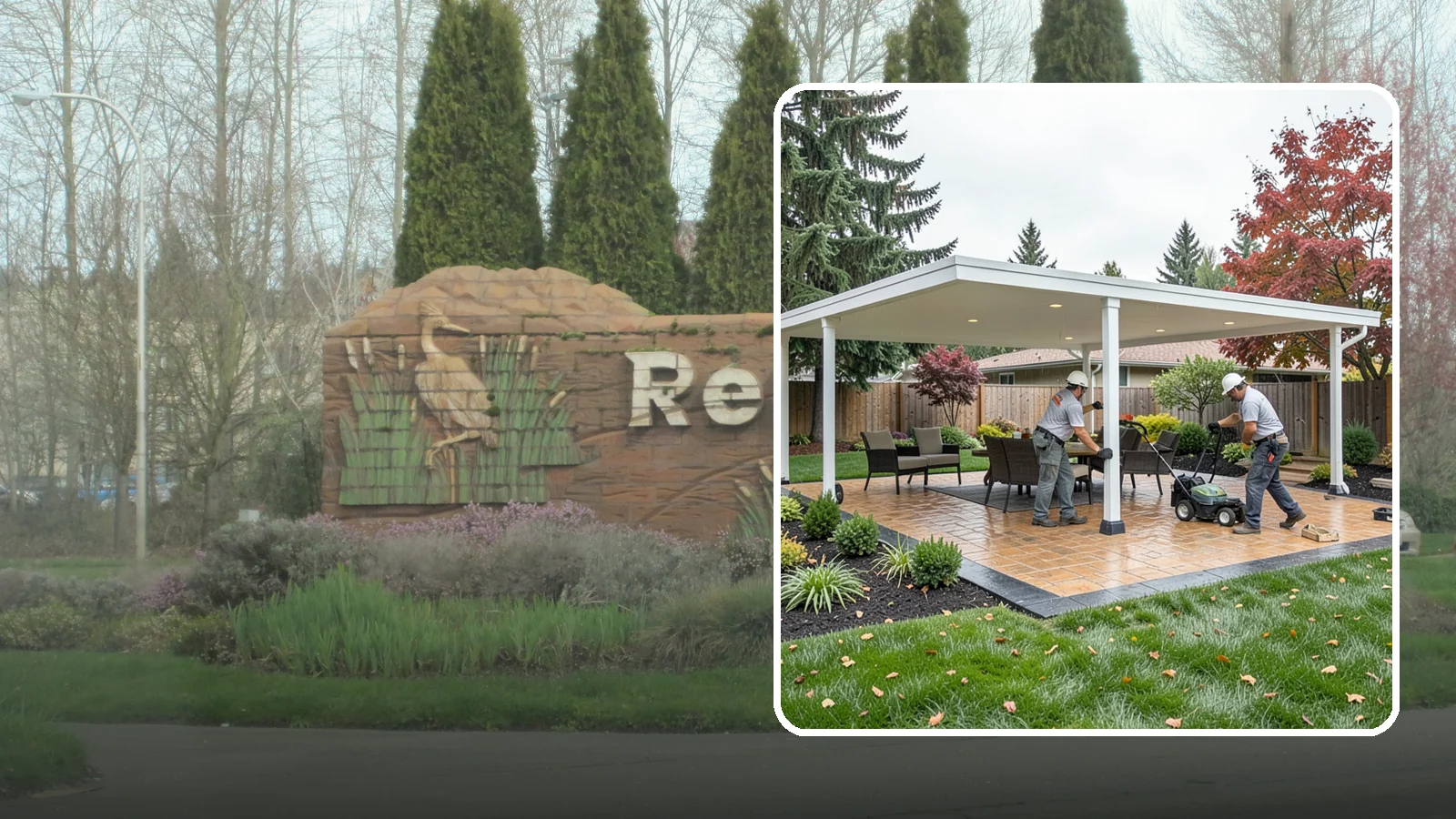 Patio Cover Installation in Renton, King County, WA - Solid and louvered patio covers that make your outdoor space usable rain or shine, year-round.