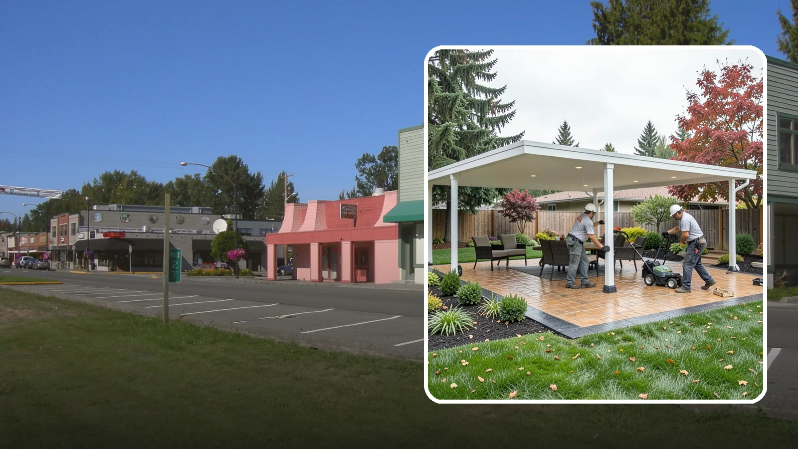 Patio Cover Installation in Snoqualmie, King County, WA - Solid and louvered patio covers that make your outdoor space usable rain or shine, year-round.