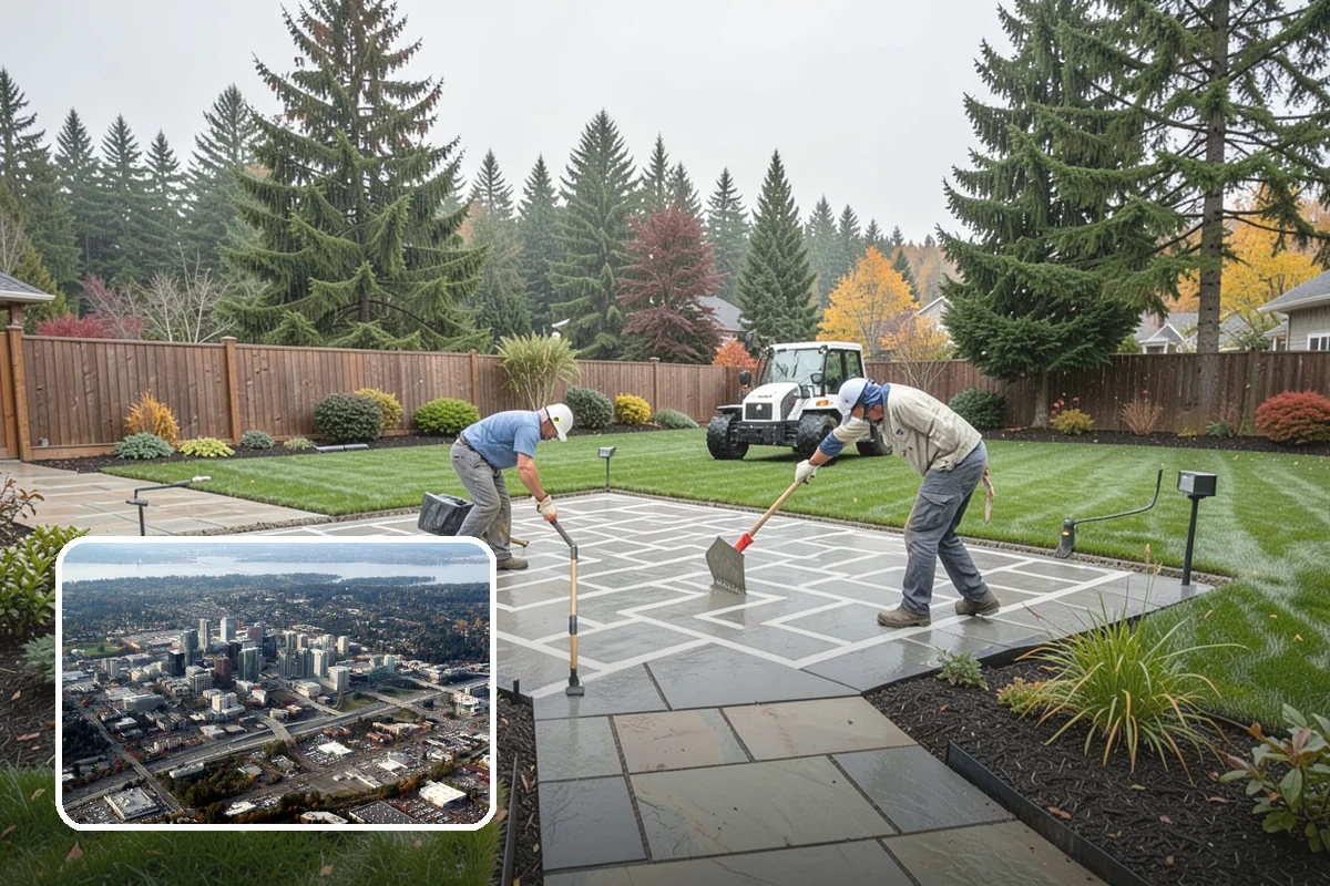 Patio Installation in Bellevue, King County, WA - Adds a true outdoor living room