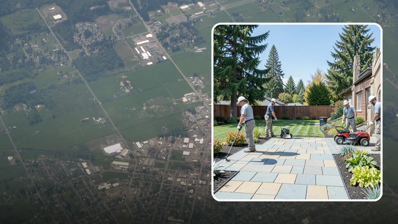 Patio Installation in Enumclaw, King County, WA - Custom paver, stone, and concrete patios built to create durable, beautiful outdoor living space.