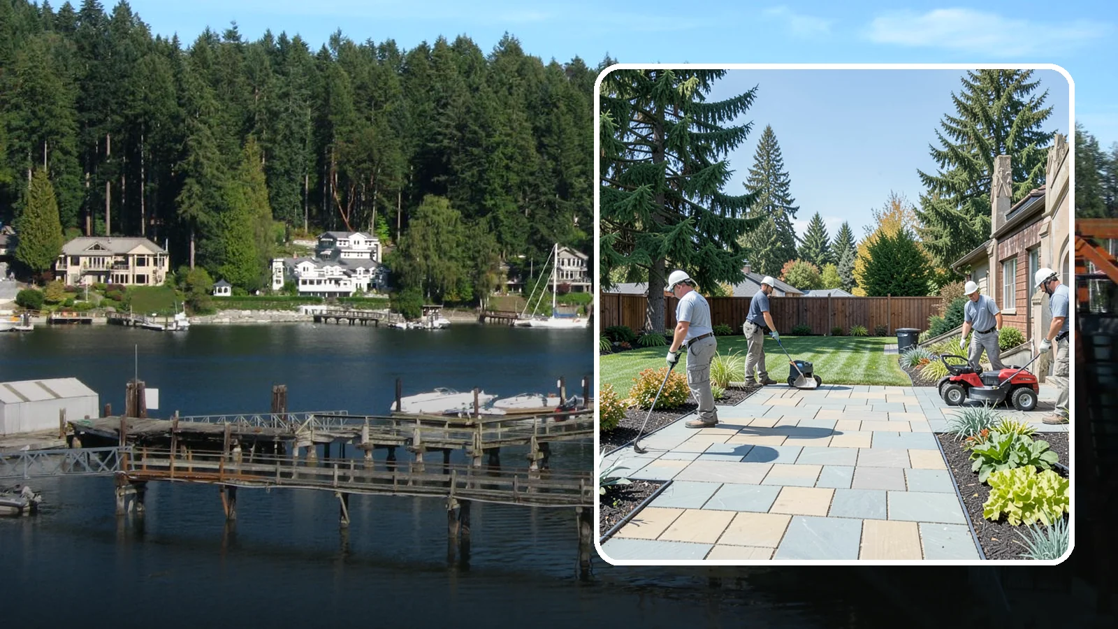 Patio Installation in Gig Harbor, Pierce County, WA - Custom paver, stone, and concrete patios built to create durable, beautiful outdoor living space.