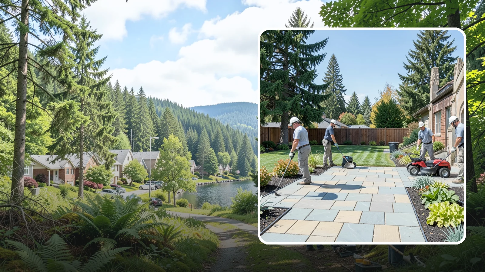 Patio Installation in Lake Forest Park, King County, WA - Custom paver, stone, and concrete patios built to create durable, beautiful outdoor living space.