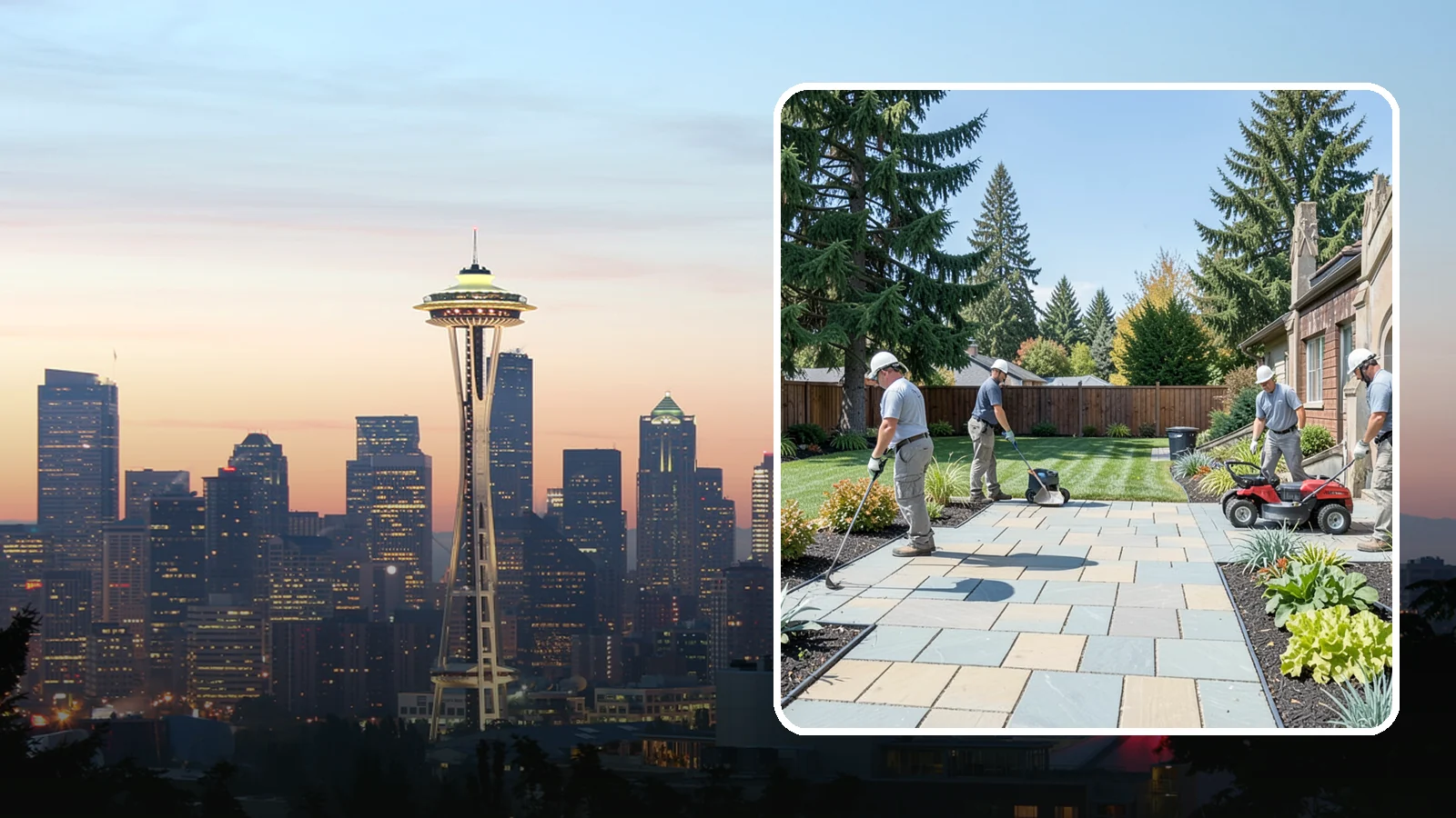 Patio Installation in Seattle, King County, WA - Custom paver, stone, and concrete patios built to create durable, beautiful outdoor living space.