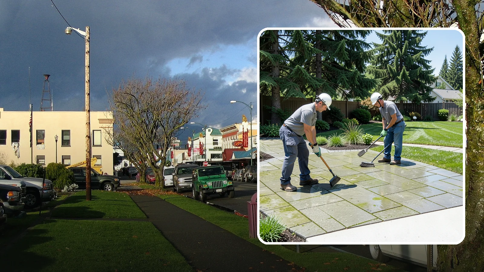 Paver Cleaning in Arlington, Snohomish County, WA - We deep-clean and re-sand paver surfaces to remove the moss, algae, and grime that thrive in Northwest damp.