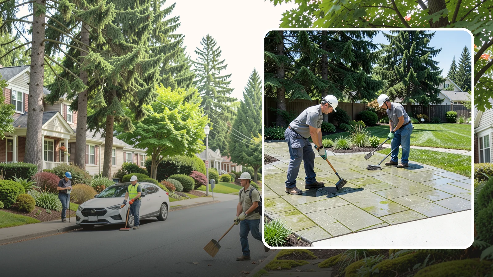 Paver Cleaning in Beaux Arts Village, King County, WA - We deep-clean and re-sand paver surfaces to remove the moss, algae, and grime that thrive in Northwest damp.
