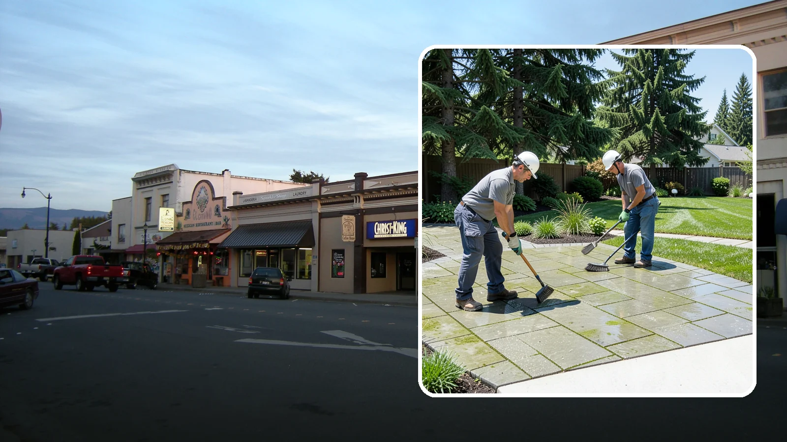 Paver Cleaning in Burlington, Skagit County, WA - We deep-clean and re-sand paver surfaces to remove the moss, algae, and grime that thrive in Northwest damp.