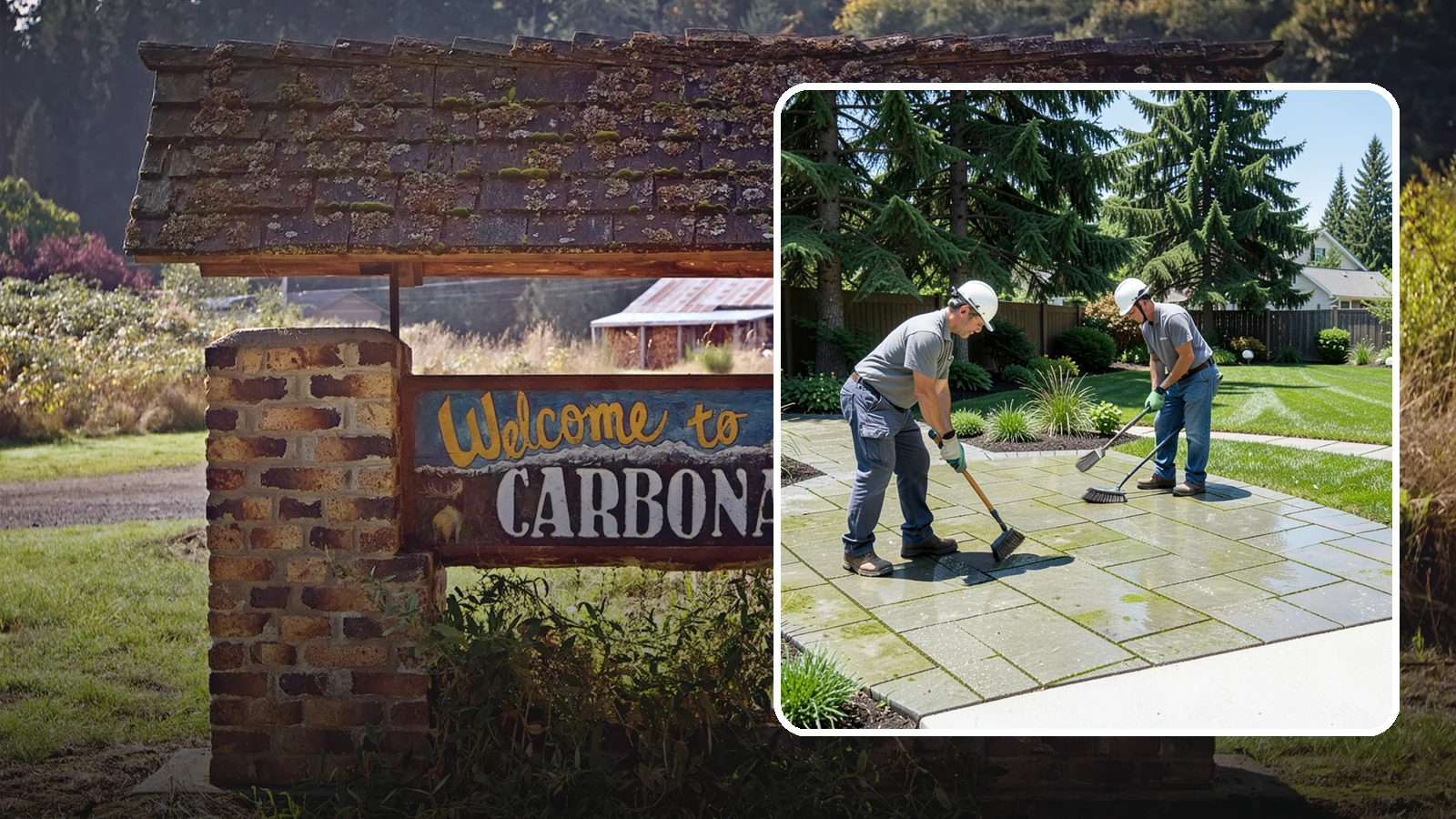 Paver Cleaning in Carbonado, Pierce County, WA - We deep-clean and re-sand paver surfaces to remove the moss, algae, and grime that thrive in Northwest damp.