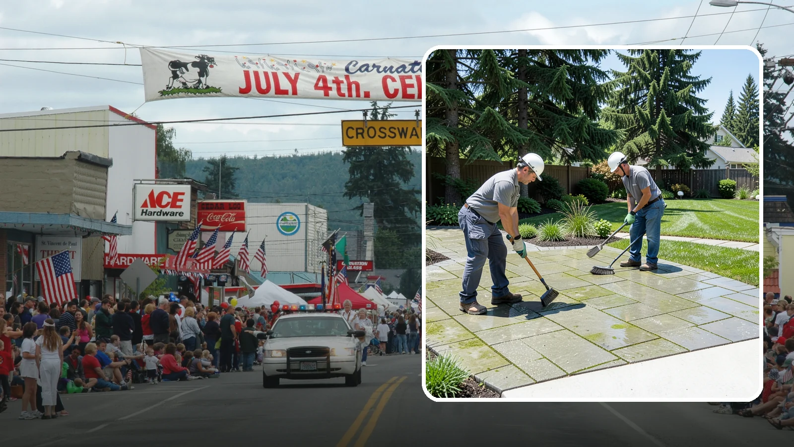 Paver Cleaning in Carnation, King County, WA - We deep-clean and re-sand paver surfaces to remove the moss, algae, and grime that thrive in Northwest damp.