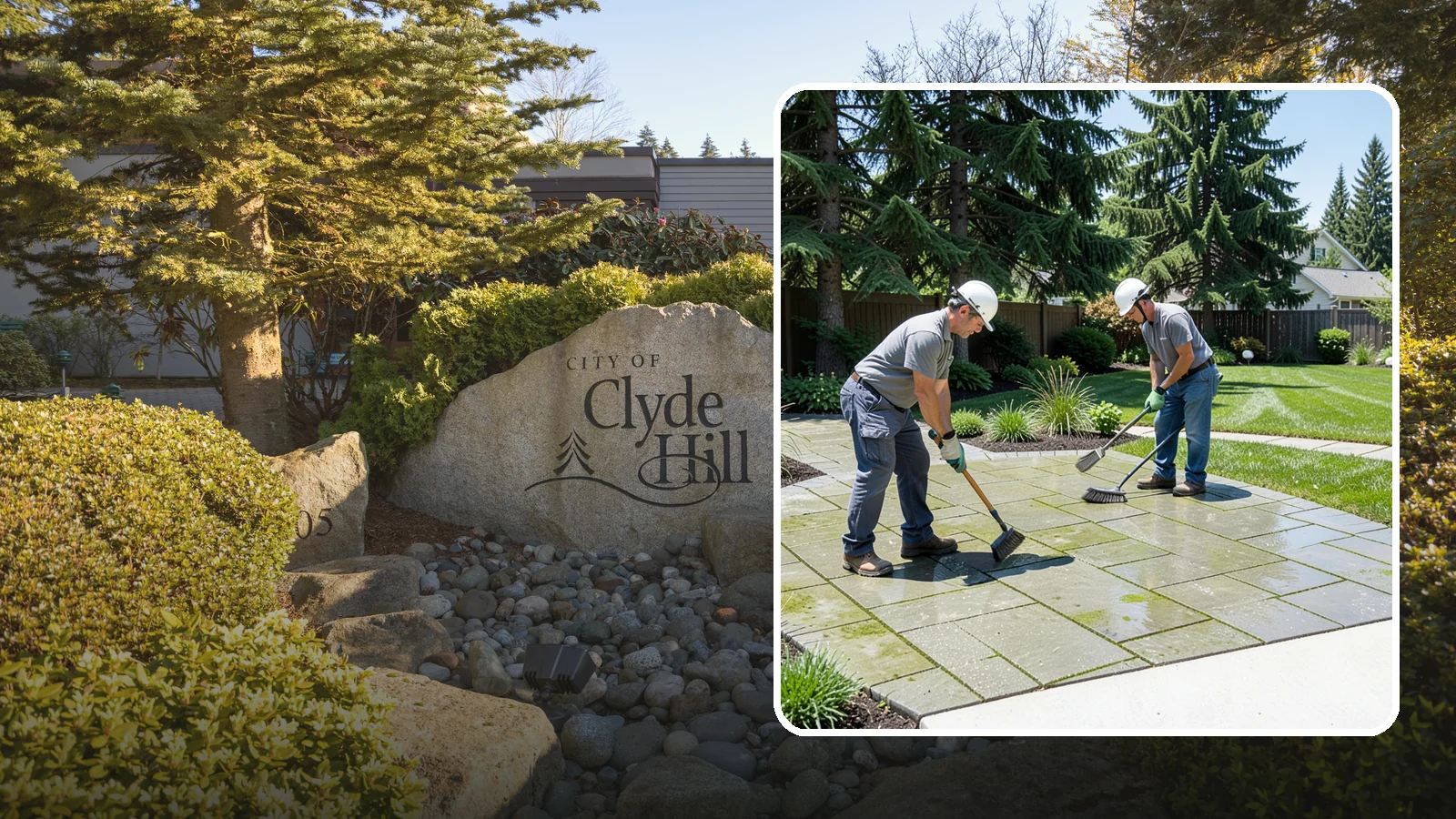 Paver Cleaning in Clyde Hill, King County, WA - We deep-clean and re-sand paver surfaces to remove the moss, algae, and grime that thrive in Northwest damp.