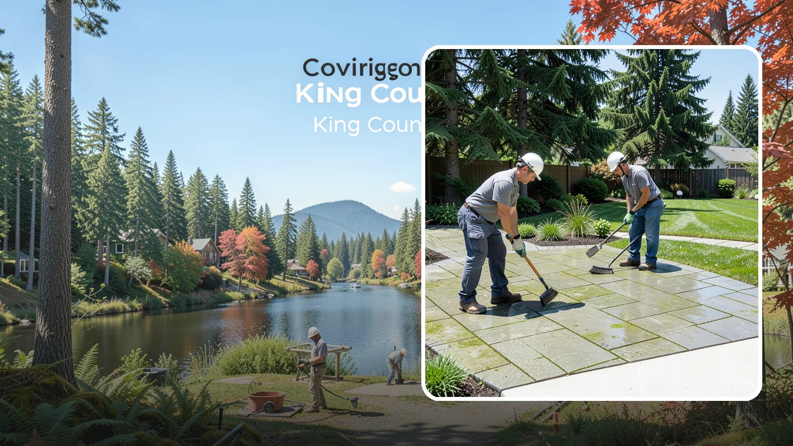 Paver Cleaning in Covington, King County, WA - We deep-clean and re-sand paver surfaces to remove the moss, algae, and grime that thrive in Northwest damp.
