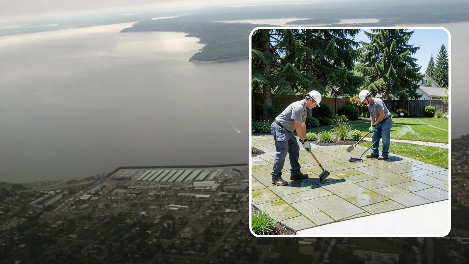 Paver Cleaning in Des Moines, King County, WA - We deep-clean and re-sand paver surfaces to remove the moss, algae, and grime that thrive in Northwest damp.
