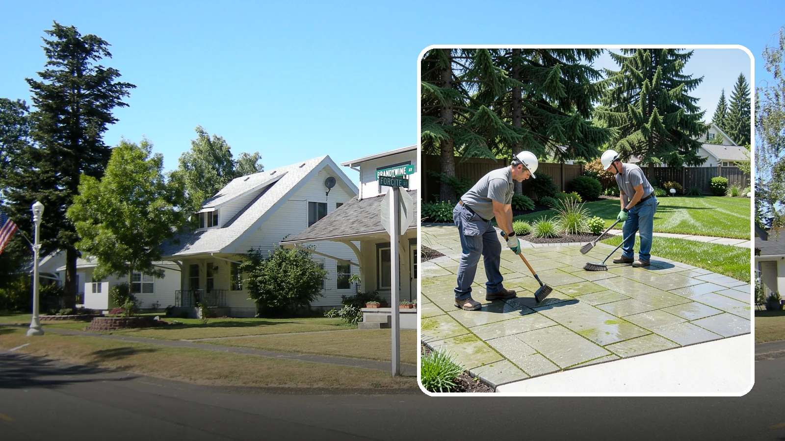 Paver Cleaning in DuPont, Pierce County, WA - We deep-clean and re-sand paver surfaces to remove the moss, algae, and grime that thrive in Northwest damp.