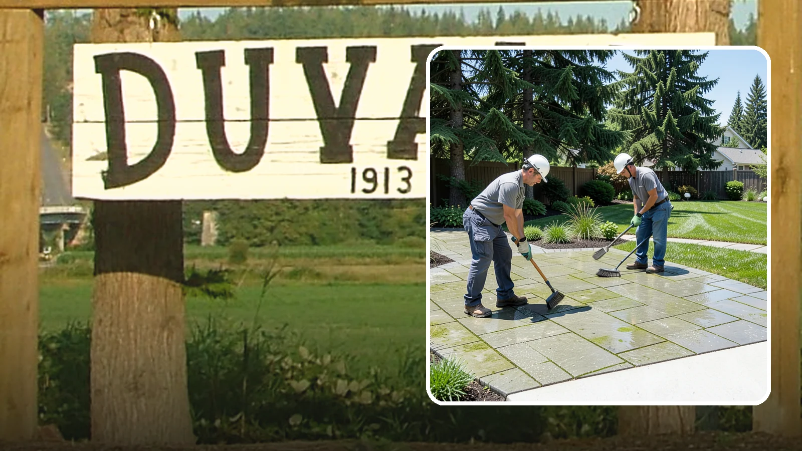 Paver Cleaning in Duvall, King County, WA - We deep-clean and re-sand paver surfaces to remove the moss, algae, and grime that thrive in Northwest damp.