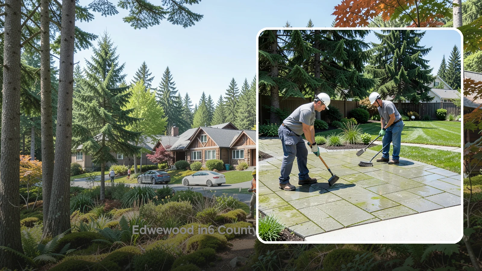 Paver Cleaning in Edgewood, Pierce County, WA - We deep-clean and re-sand paver surfaces to remove the moss, algae, and grime that thrive in Northwest damp.