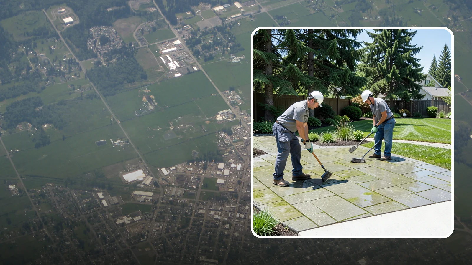 Paver Cleaning in Enumclaw, King County, WA - We deep-clean and re-sand paver surfaces to remove the moss, algae, and grime that thrive in Northwest damp.