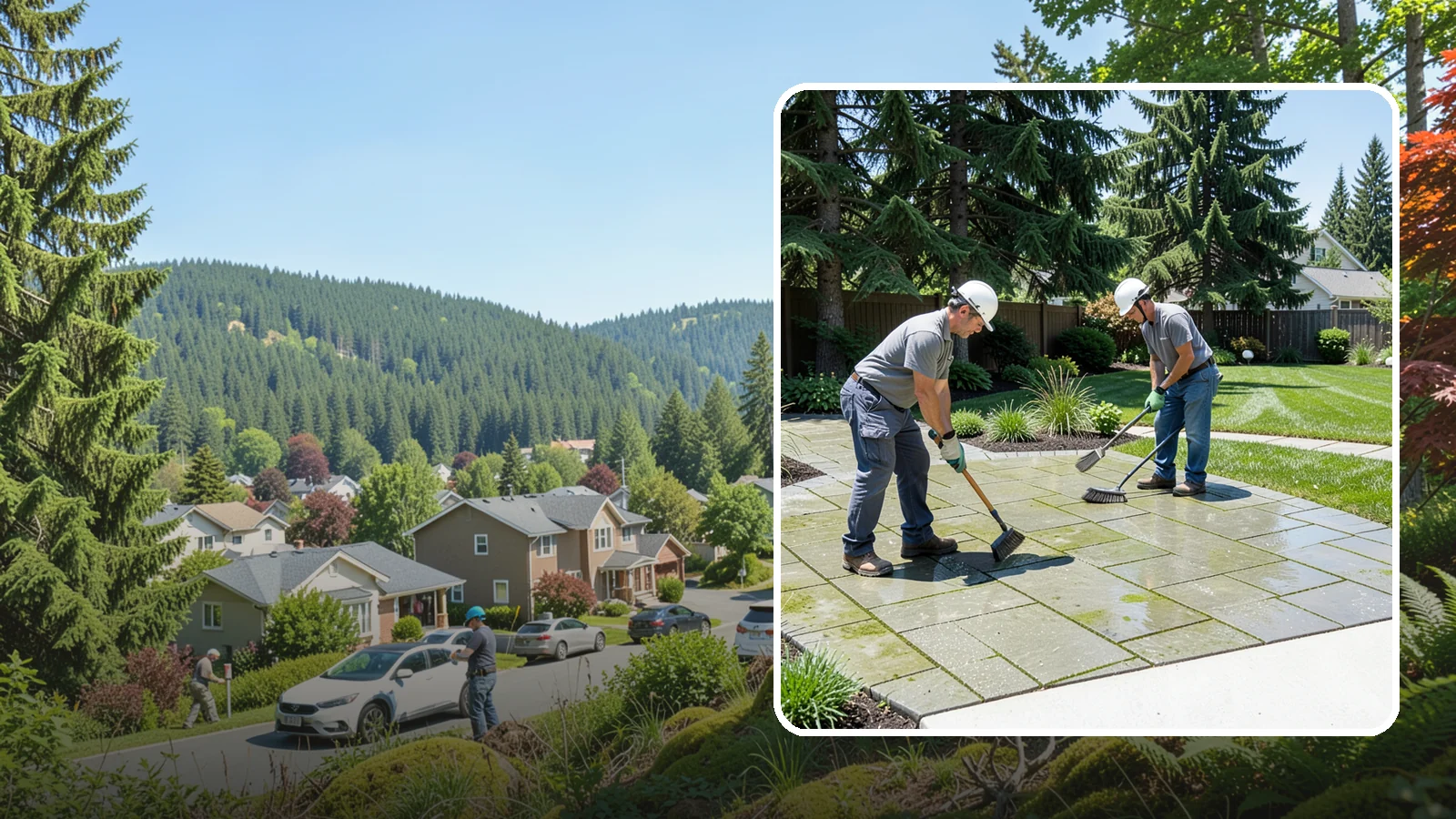 Paver Cleaning in Index, Snohomish County, WA - We deep-clean and re-sand paver surfaces to remove the moss, algae, and grime that thrive in Northwest damp.