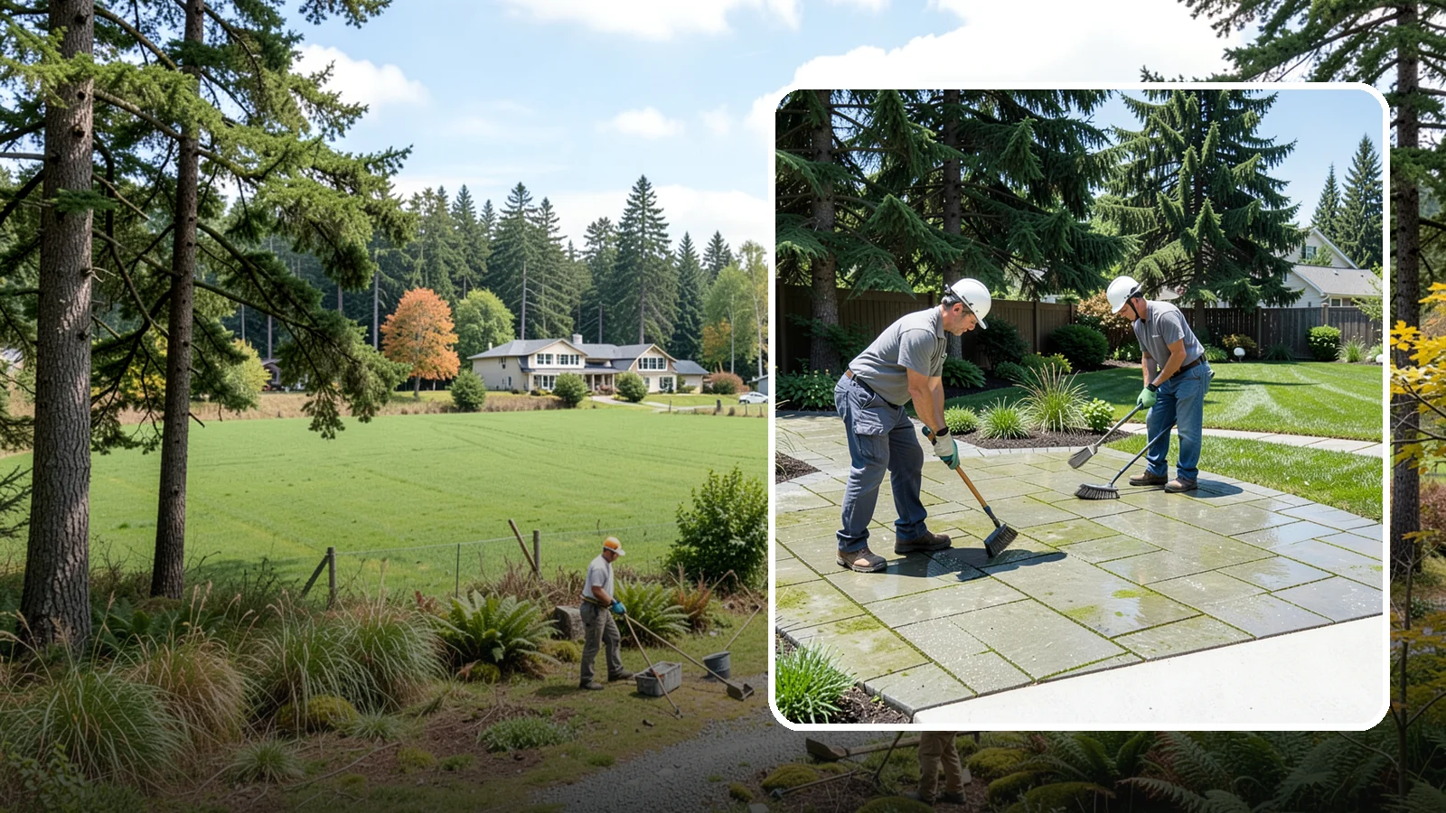Paver Cleaning in Lyman, Skagit County, WA - We deep-clean and re-sand paver surfaces to remove the moss, algae, and grime that thrive in Northwest damp.