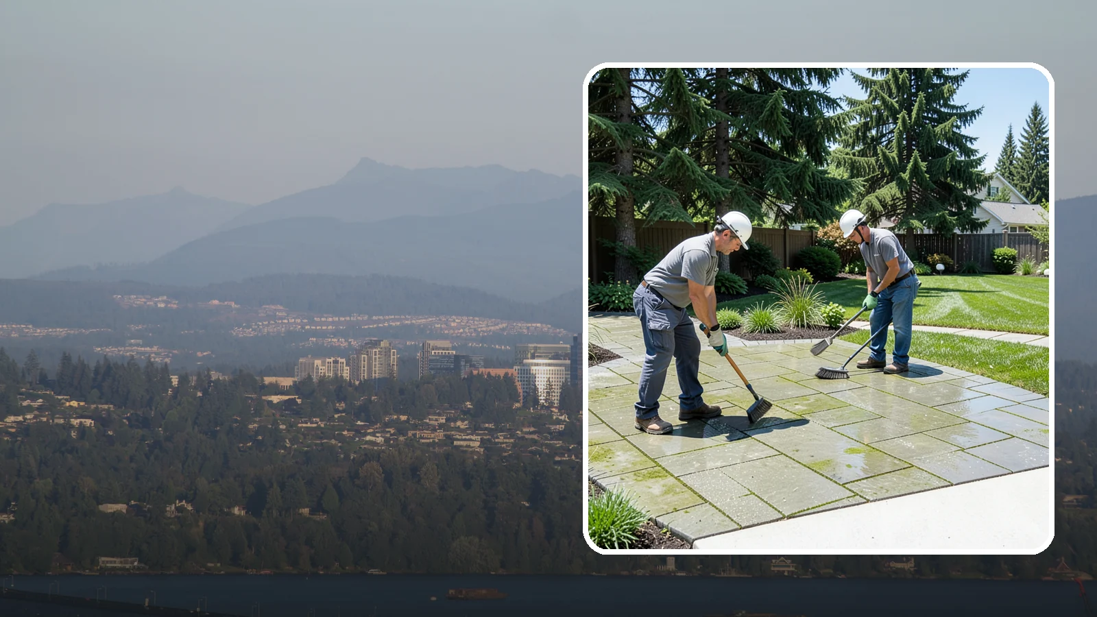 Paver Cleaning in Medina, King County, WA - We deep-clean and re-sand paver surfaces to remove the moss, algae, and grime that thrive in Northwest damp.