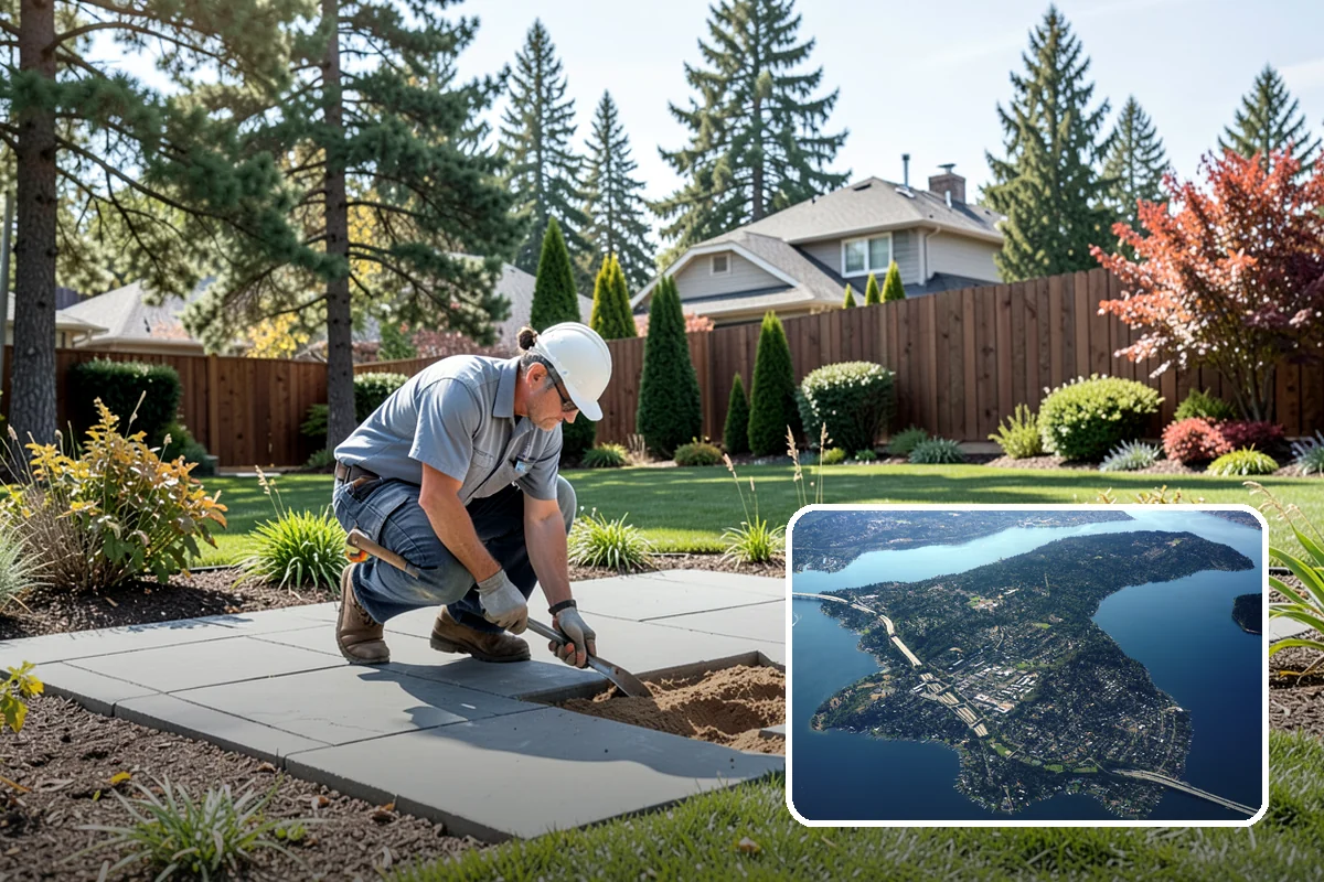 Paver Cleaning in Mercer Island, King County, WA - Removes slippery moss, algae, and mildew for safer footing