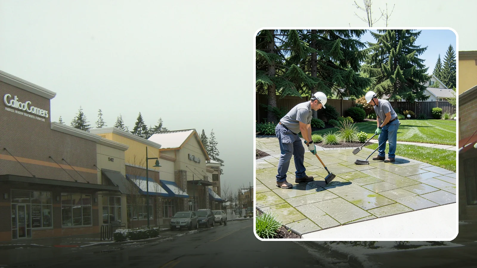 Paver Cleaning in Mill Creek, Snohomish County, WA - We deep-clean and re-sand paver surfaces to remove the moss, algae, and grime that thrive in Northwest damp.