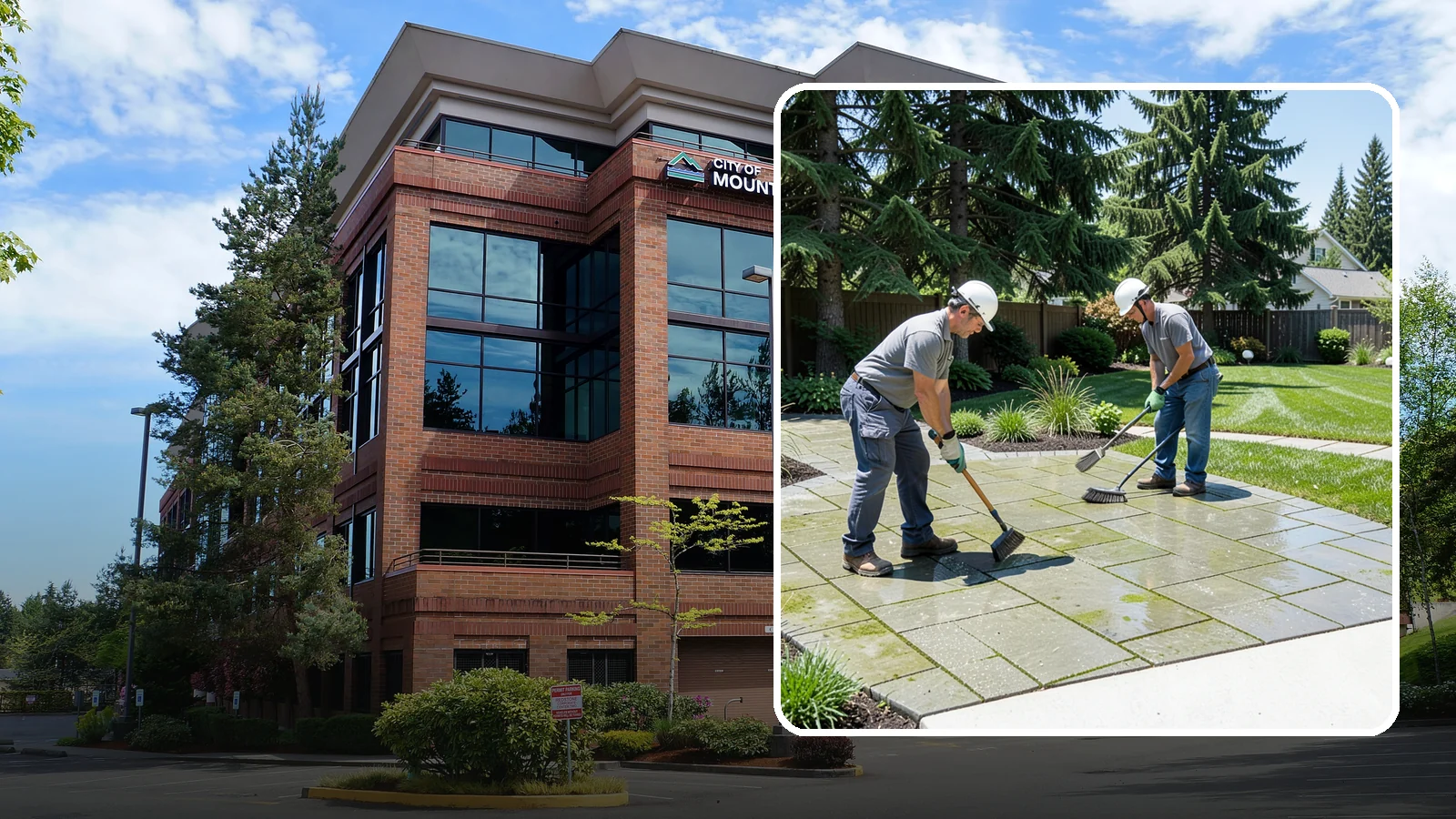 Paver Cleaning in Mountlake Terrace, Snohomish County, WA - We deep-clean and re-sand paver surfaces to remove the moss, algae, and grime that thrive in Northwest damp.