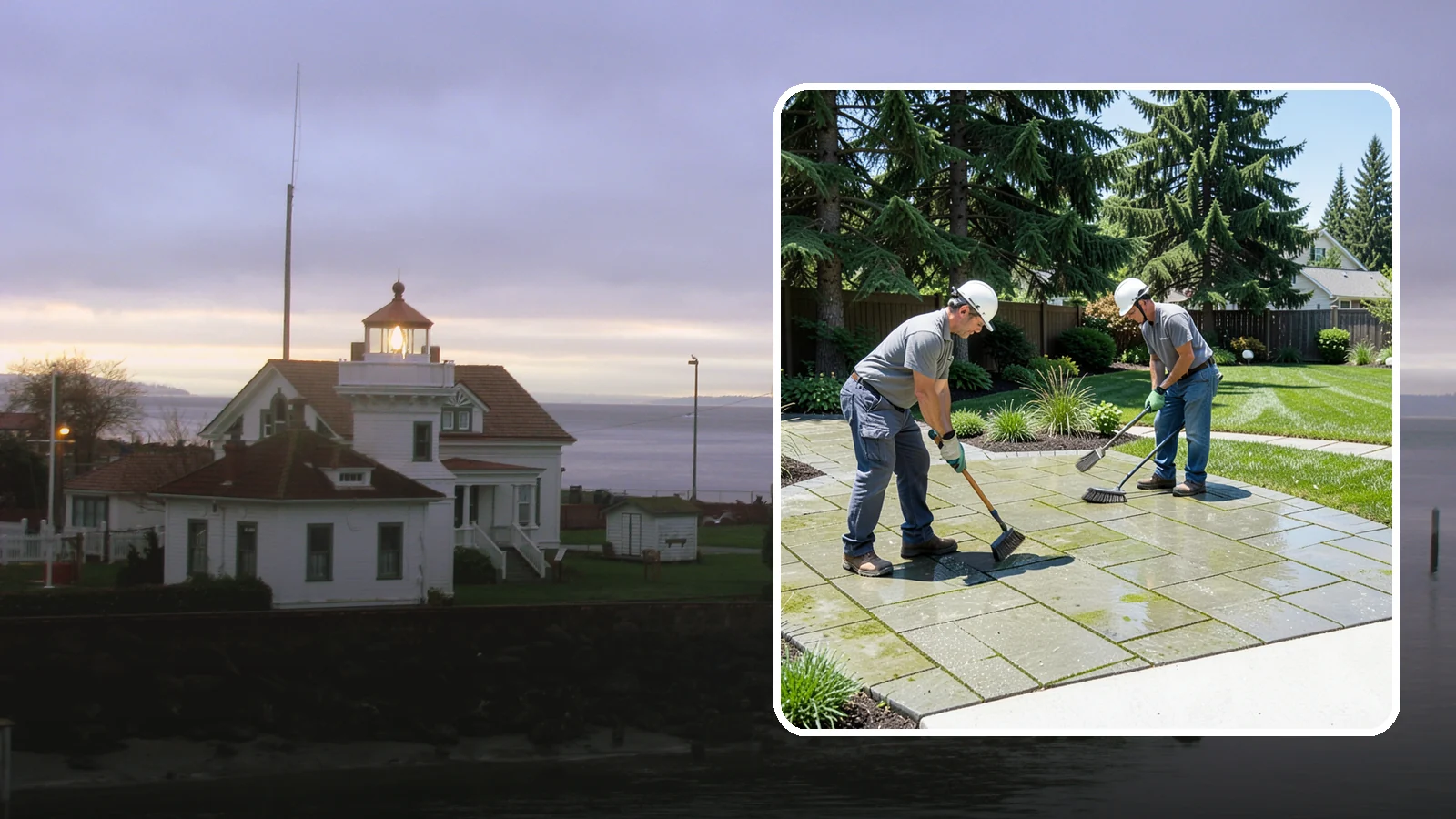 Paver Cleaning in Mukilteo, Snohomish County, WA - We deep-clean and re-sand paver surfaces to remove the moss, algae, and grime that thrive in Northwest damp.