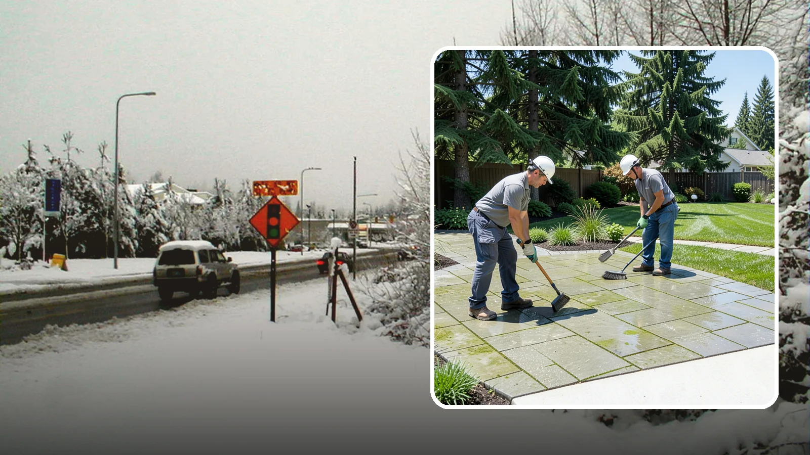 Paver Cleaning in Newcastle, King County, WA - We deep-clean and re-sand paver surfaces to remove the moss, algae, and grime that thrive in Northwest damp.