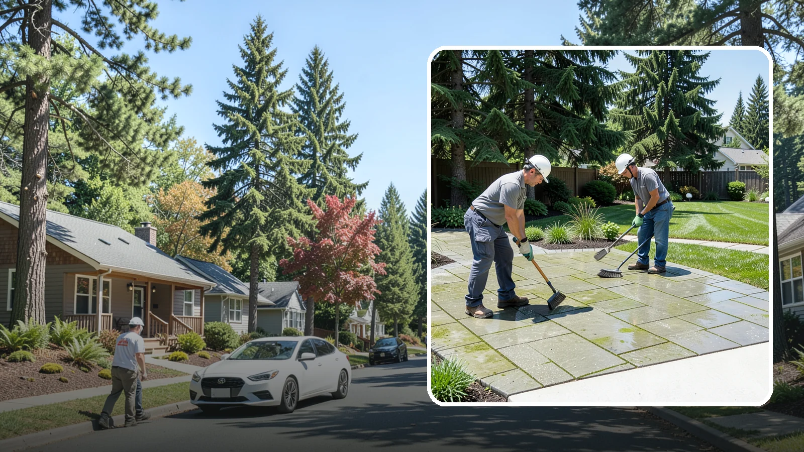 Paver Cleaning in Orting, Pierce County, WA - We deep-clean and re-sand paver surfaces to remove the moss, algae, and grime that thrive in Northwest damp.