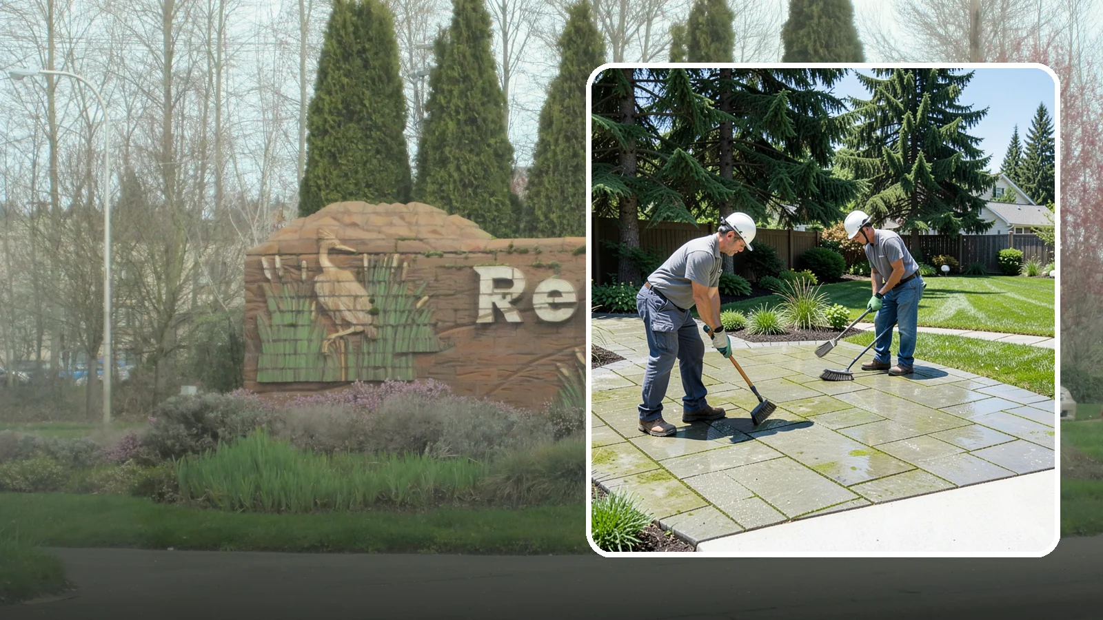 Paver Cleaning in Renton, King County, WA - We deep-clean and re-sand paver surfaces to remove the moss, algae, and grime that thrive in Northwest damp.