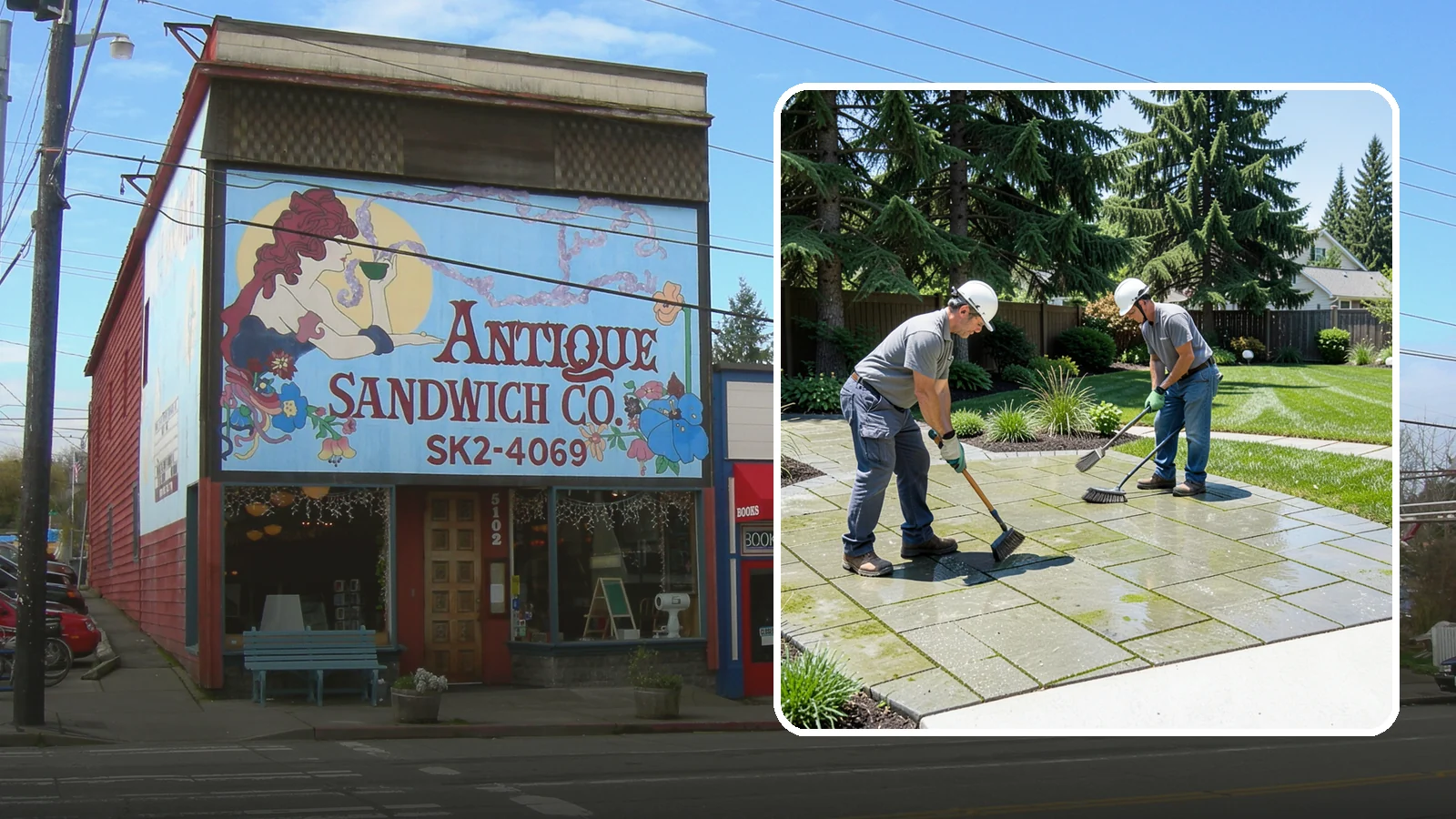 Paver Cleaning in Ruston, Pierce County, WA - We deep-clean and re-sand paver surfaces to remove the moss, algae, and grime that thrive in Northwest damp.