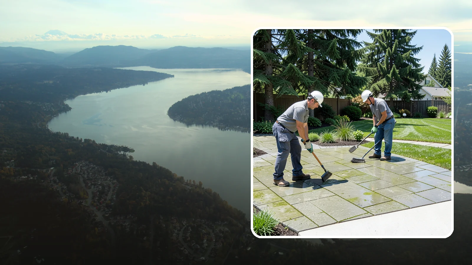 Paver Cleaning in Sammamish, King County, WA - We deep-clean and re-sand paver surfaces to remove the moss, algae, and grime that thrive in Northwest damp.