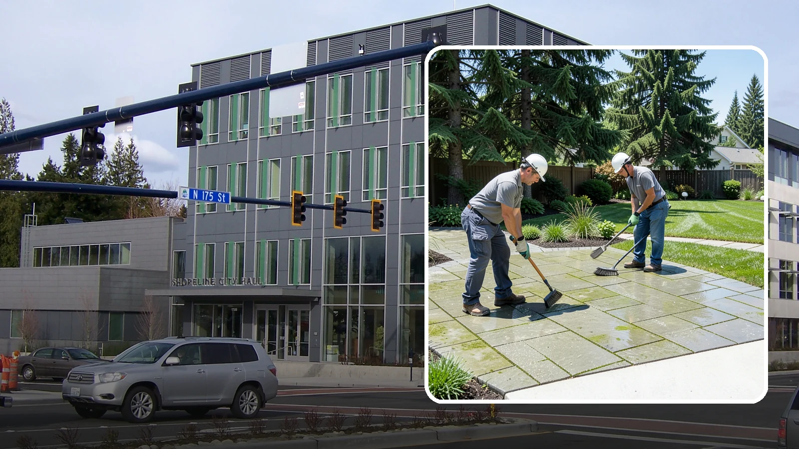 Paver Cleaning in Shoreline, King County, WA - We deep-clean and re-sand paver surfaces to remove the moss, algae, and grime that thrive in Northwest damp.