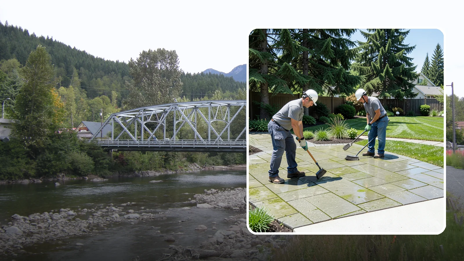Paver Cleaning in Skykomish, King County, WA - We deep-clean and re-sand paver surfaces to remove the moss, algae, and grime that thrive in Northwest damp.