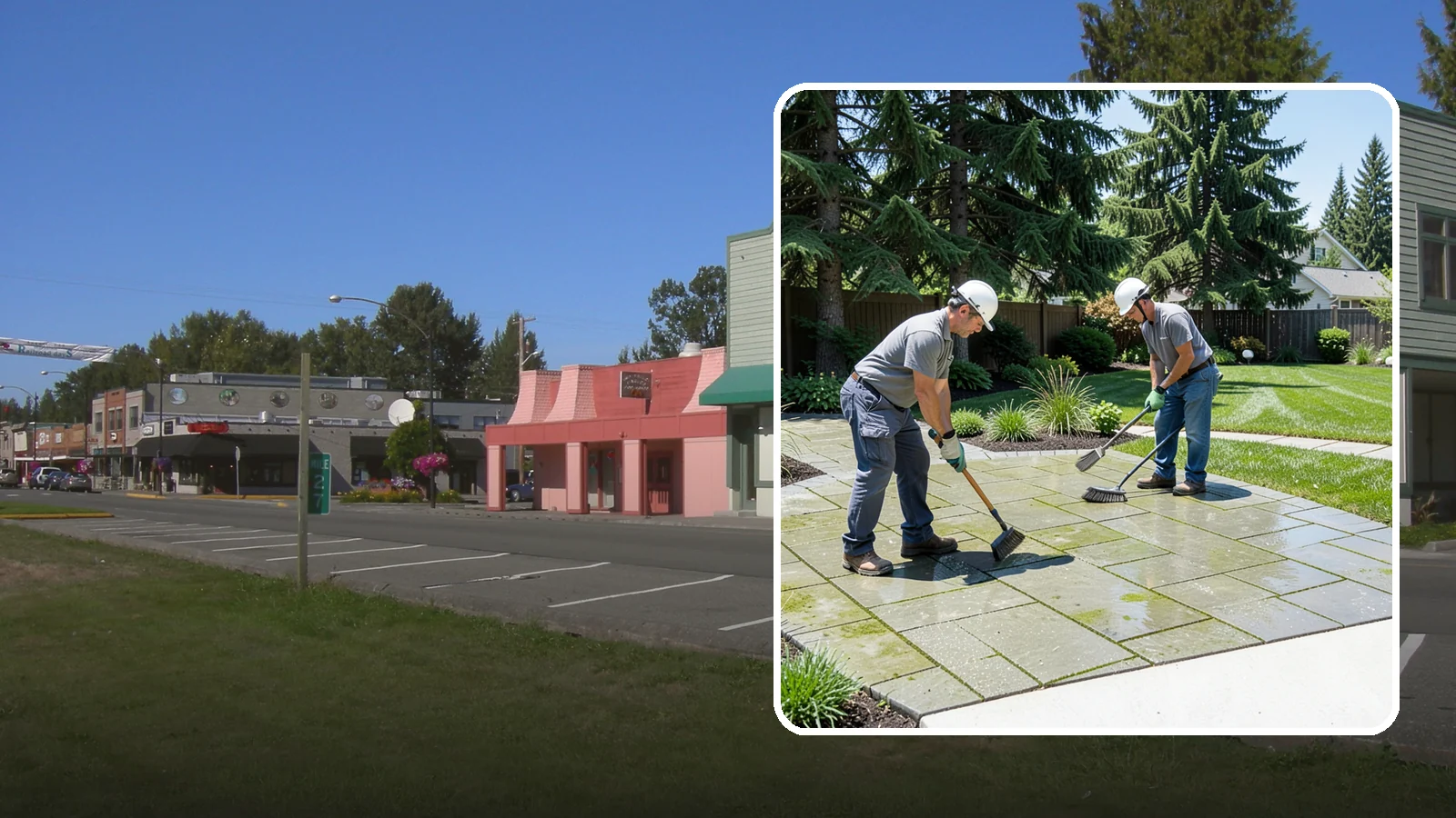 Paver Cleaning in Snoqualmie, King County, WA - We deep-clean and re-sand paver surfaces to remove the moss, algae, and grime that thrive in Northwest damp.