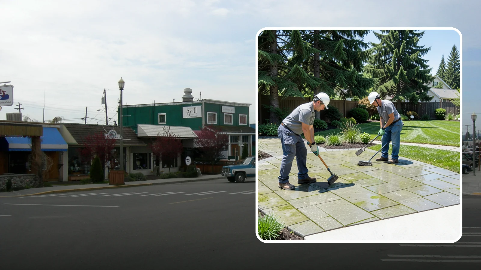 Paver Cleaning in Stanwood, Snohomish County, WA - We deep-clean and re-sand paver surfaces to remove the moss, algae, and grime that thrive in Northwest damp.