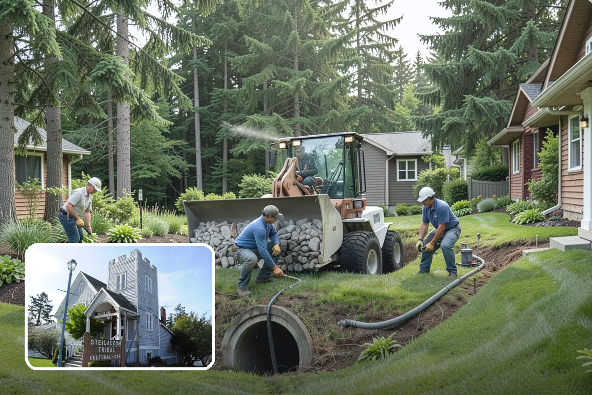 Paver Cleaning in Steilacoom, Pierce County, WA - Removes slippery moss, algae, and mildew for safer footing