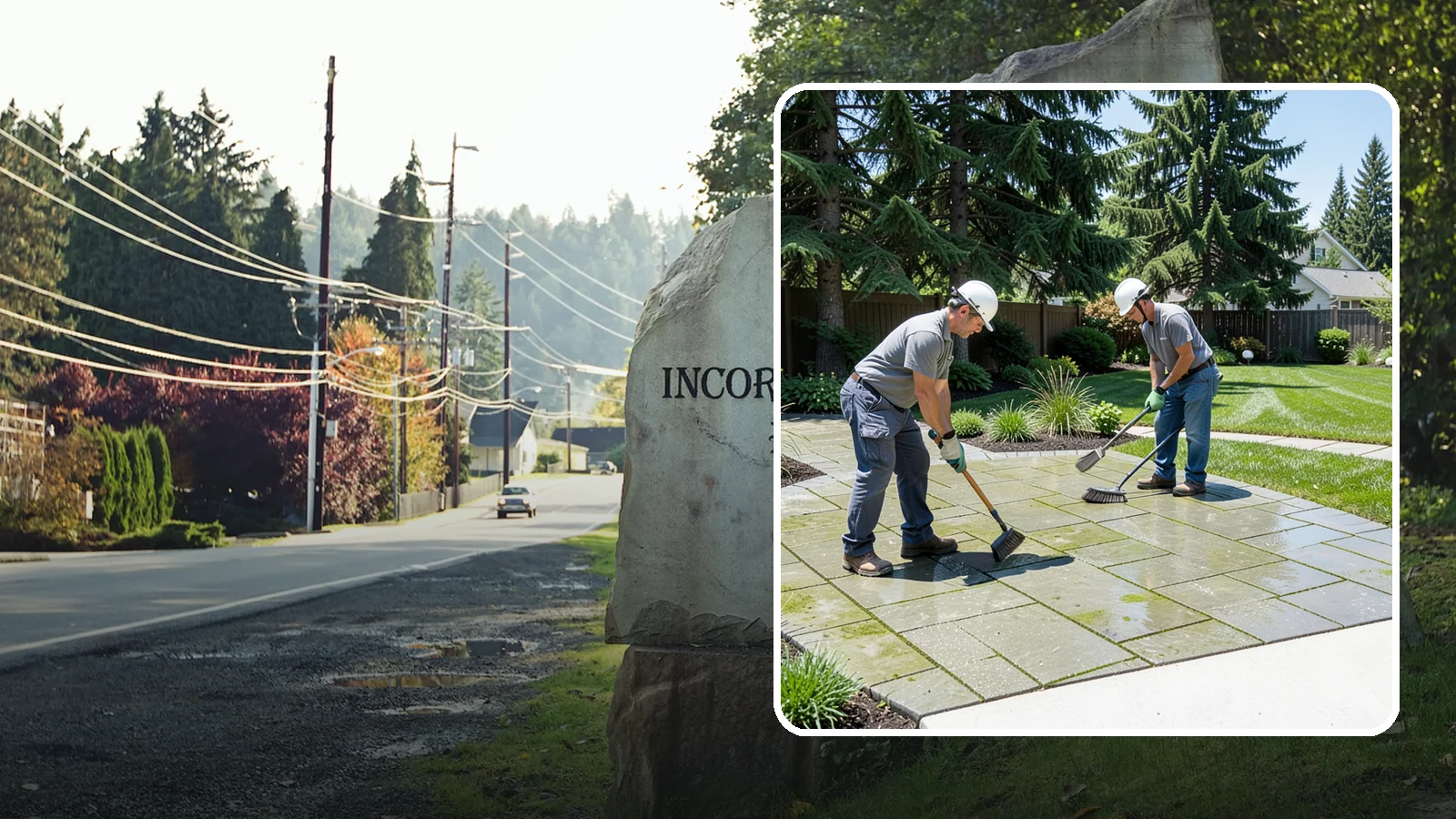 Paver Cleaning in Wilkeson, Pierce County, WA - We deep-clean and re-sand paver surfaces to remove the moss, algae, and grime that thrive in Northwest damp.