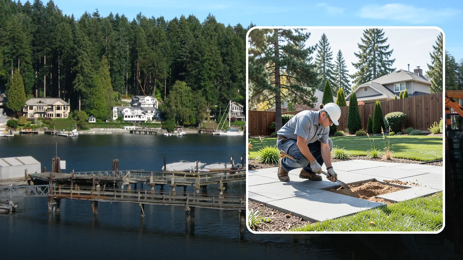 Paver Repair & Releveling in Gig Harbor, Pierce County, WA - Repair of sunken, shifted, or damaged pavers to restore a smooth, level, safe surface.