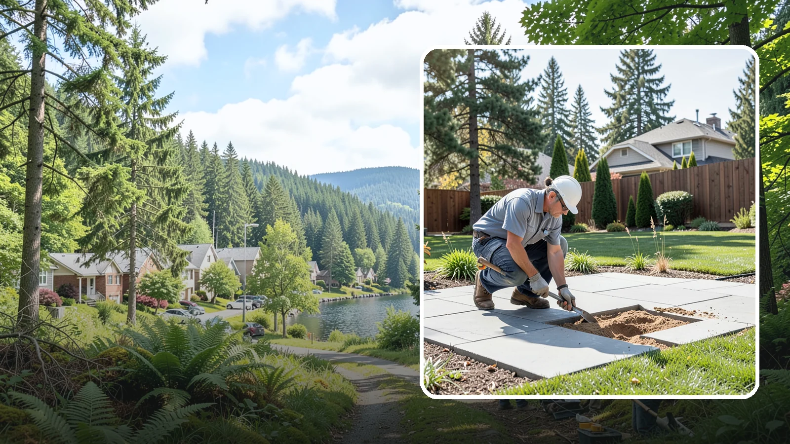 Paver Repair & Releveling in Lake Forest Park, King County, WA - Repair of sunken, shifted, or damaged pavers to restore a smooth, level, safe surface.