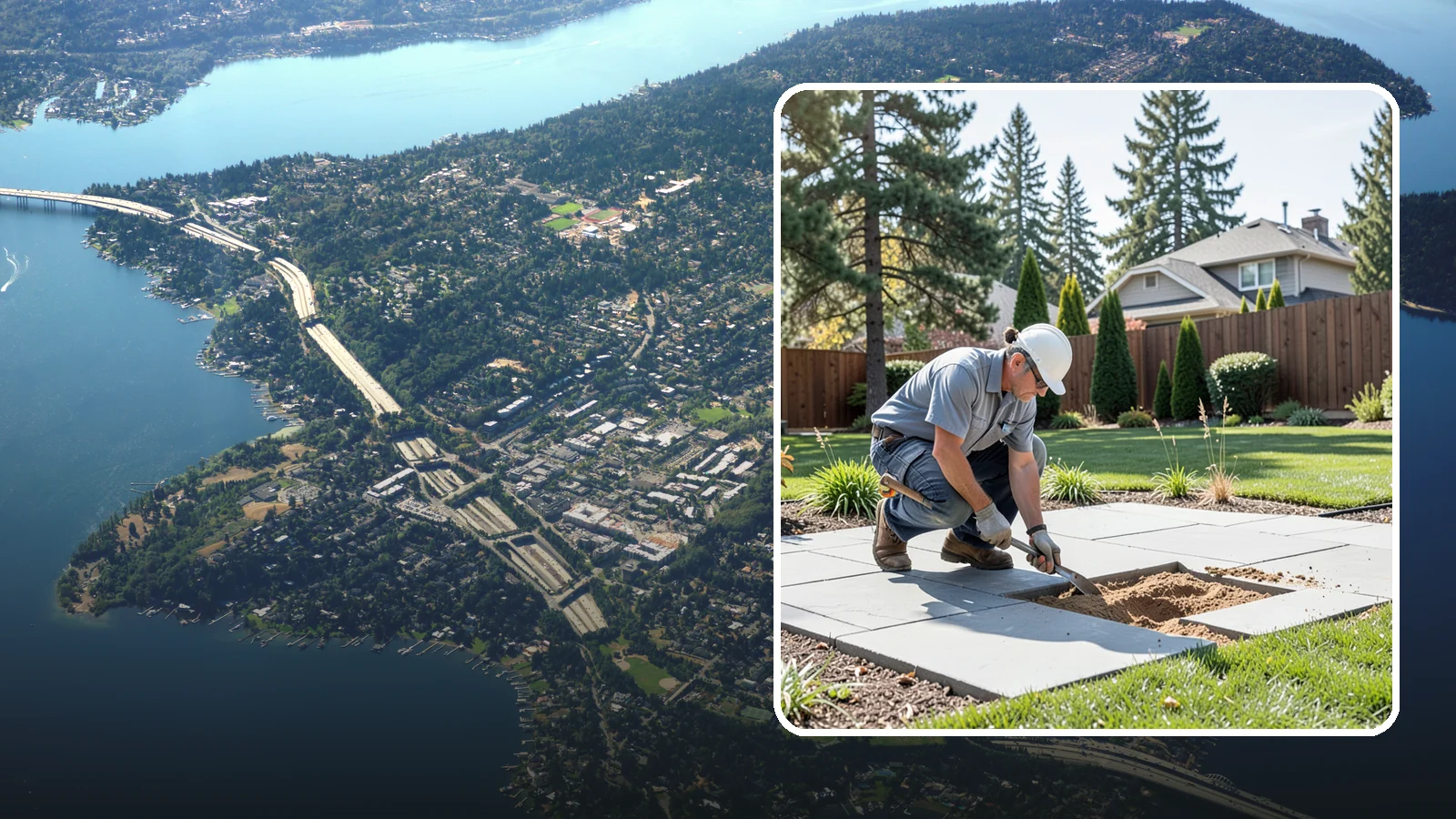 Paver Repair & Releveling in Mercer Island, King County, WA - Repair of sunken, shifted, or damaged pavers to restore a smooth, level, safe surface.