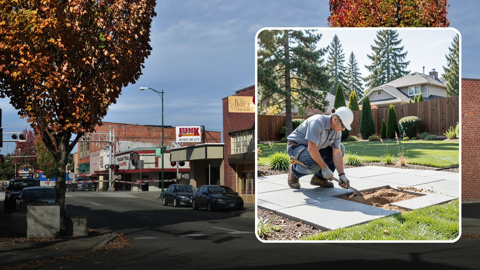Paver Repair & Releveling in Puyallup, Pierce County, WA - Repair of sunken, shifted, or damaged pavers to restore a smooth, level, safe surface.