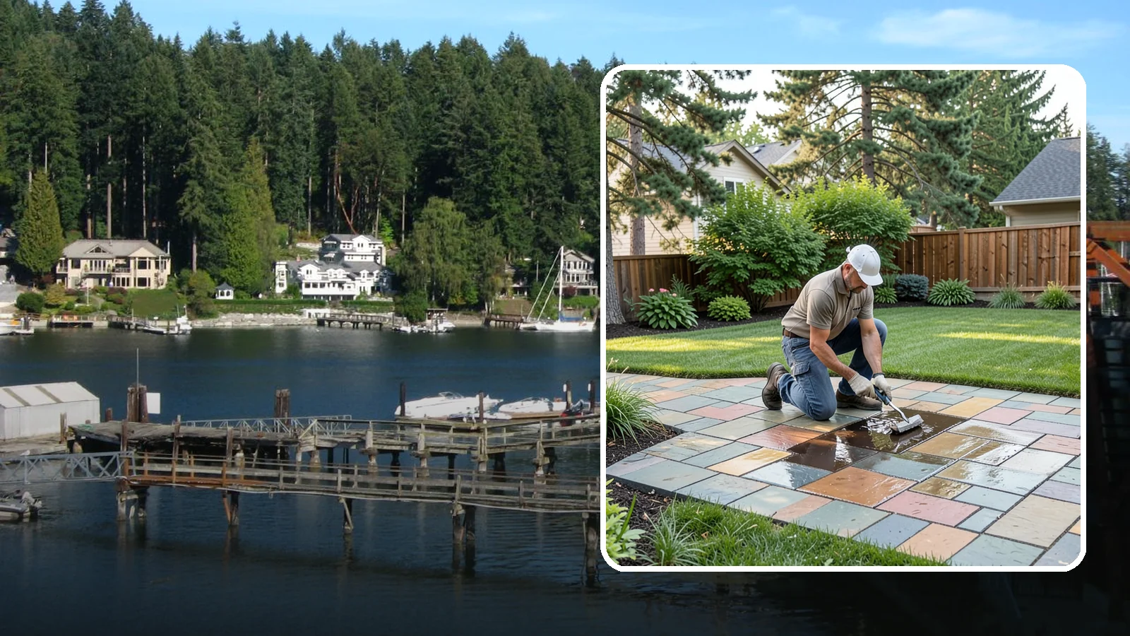 Paver Sealing in Gig Harbor, Pierce County, WA - Protective sealing that guards pavers against stains, weeds, and weather while enriching their color.