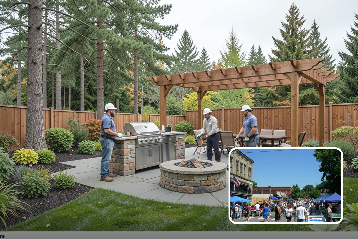 Pavilion Installation in Snohomish, Snohomish County, WA - A fully sheltered outdoor room