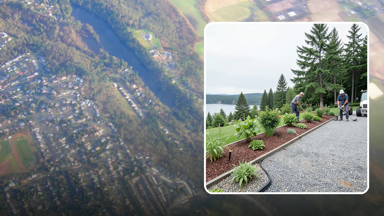 Pea Gravel Installation in Algona, King County, WA - Smooth, rounded 3/8-inch stone that gives Puget Sound pathways and patios a soft, walkable finish.