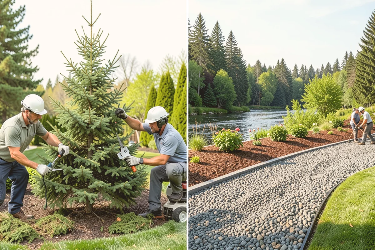 Pea Gravel Installation in Bellevue, King County, WA - Grade and slope the area for positive drainage away from structures
